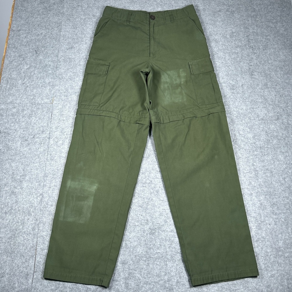 Landor Cargo Pants Mens Small Green Convertible Zip Off Military Tactical